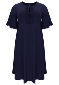 Dress frilled sleeves DOLCE - blue - #4