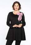 Tunic wide bottom scarf breton - black - #2