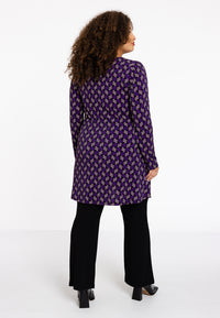 Tunic wide bottom FOULARD - purple - #3