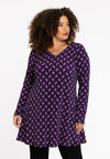 Tunic wide bottom FOULARD - purple - #2