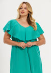 Dress swing ruffles SOFT COTTON - green