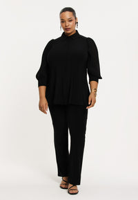 Blouse plissé puffsleeve - black - #2