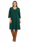 Dress V-neck DOLCE - dark green - #2