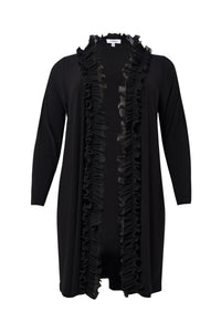 Cardigan long frill UNI DOLCE - black - #4