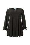 Tunic wide bottom frill UNI DOLCE - black - #4