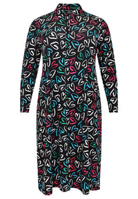 Blouse midi HEARTS - black - #4