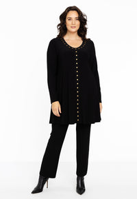 Tunic wide bottom studs DOLCE - black - #1
