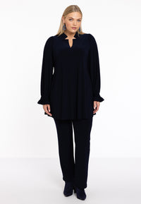 Tunic wide bottom smock DOLCE - blue - #1