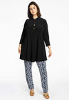Tunic wide bottom buttons DOLCE - black - #1
