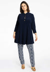 Tunic wide bottom buttons DOLCE - blue