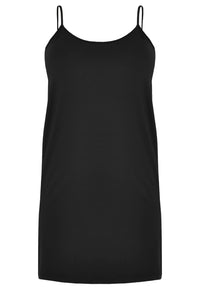 Slip dress spaghetti straps - black - #3