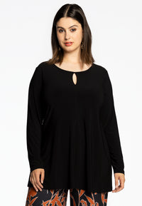 Tunic flare front slit DOLCE - black - #2
