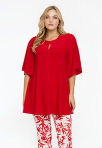 Tunic wide bottom slit DOLCE - red - #2