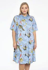 Blouse-dress BLOOMING - light blue - #2