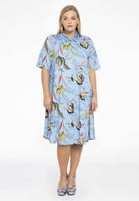 Blouse-dress BLOOMING - light blue - #1