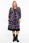 Jurk met pofmouw HEARTS - black