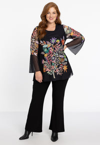 Tunic flare LINDA - black - #1