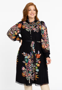 Dress belted LINDA - black - #1