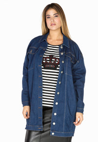 Jacket jeans long - dark indigo - #2