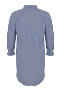 Blouse flower paillet chambray - indigo - #3