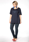Tunic flare heart UNI - blue - #1