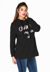 Sweater hooded Close to - black - #2