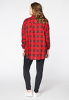 Blouse stone buttons check - red - #3