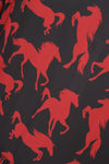 Dress-blouse long HORSES - black - #5