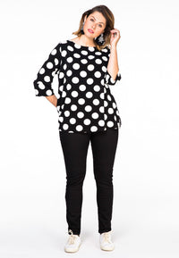 Shirt BIG DOTS - black - #1