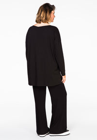 Shirt wide LOVE LOVE - black - #3
