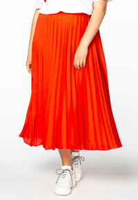 Skirt satin plissé - red - #2