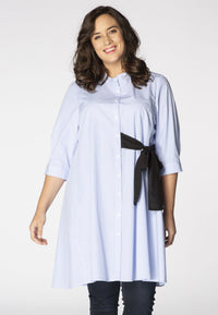 Blouse asymmetric bow STRIPE - blue - #2