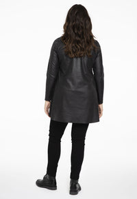 Tunic wide bottom FAKE SUEDE - black - #3