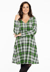 Dress A-line NEON CHECK - black - #1