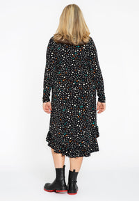 Blouse-dress frilled STARLIGHT - black - #3