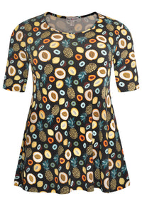 Tunic flare FRUITY - black - #4