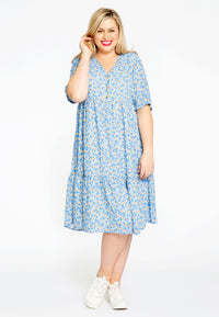 Dress frilled DAISY - blue - #2