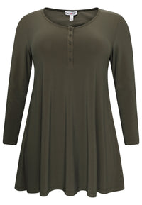 Tunic wide bottom buttoned DOLCE - green - #2