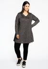 Tunic wide bottom zip LUREX - silver - #1
