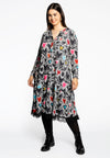 Dress grandad collar HEARTS - black - #1