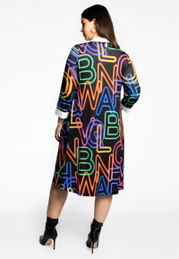 Dress white collar NEON - black - #3