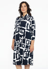 Dress button midi ABSTRACT - blue - #2