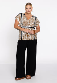 T-Shirt straight TILES - ecru - #6