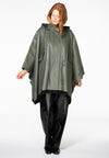 Coat wide silk leather - green - #1