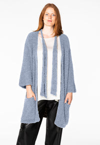 Cardigan scarf teddy - blue - #2