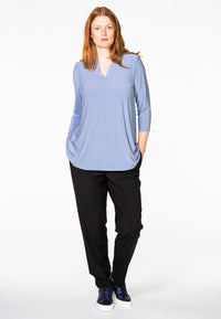 Tunic A-line v-neck DOLCE - blue - #1
