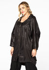 Coat wide hooded - black - #2