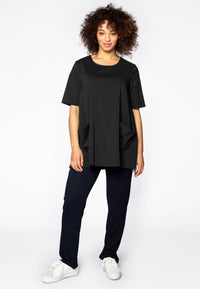 Tunic pockets POPLIN - black - #1