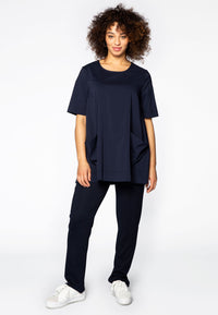 Tunic pockets POPLIN - blue - #1