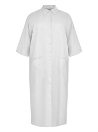 Blouse inserts slits LINEN - white - #1